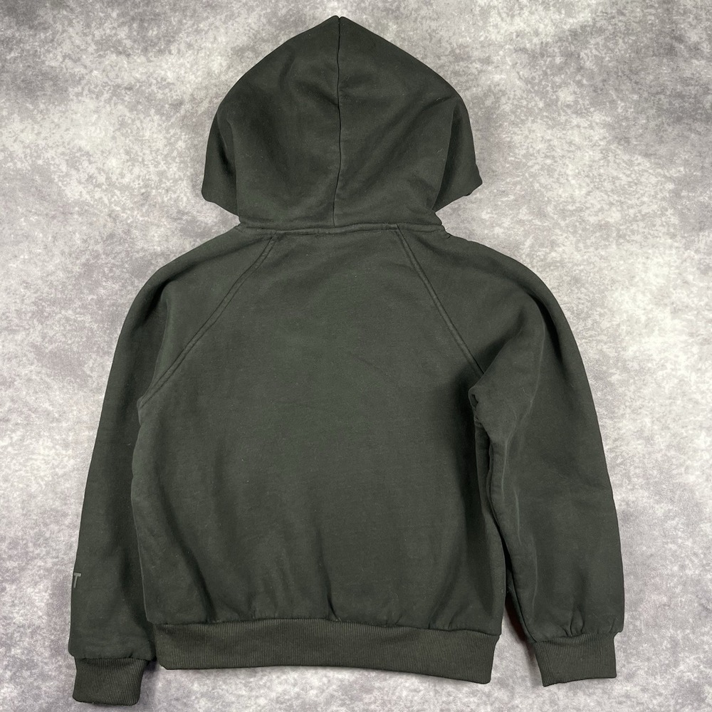 Comfrt Hoodie Youth Large Black Pullover Fleece Sweatshirt Kangaroo Pocket Logo - Picture 4 of 9